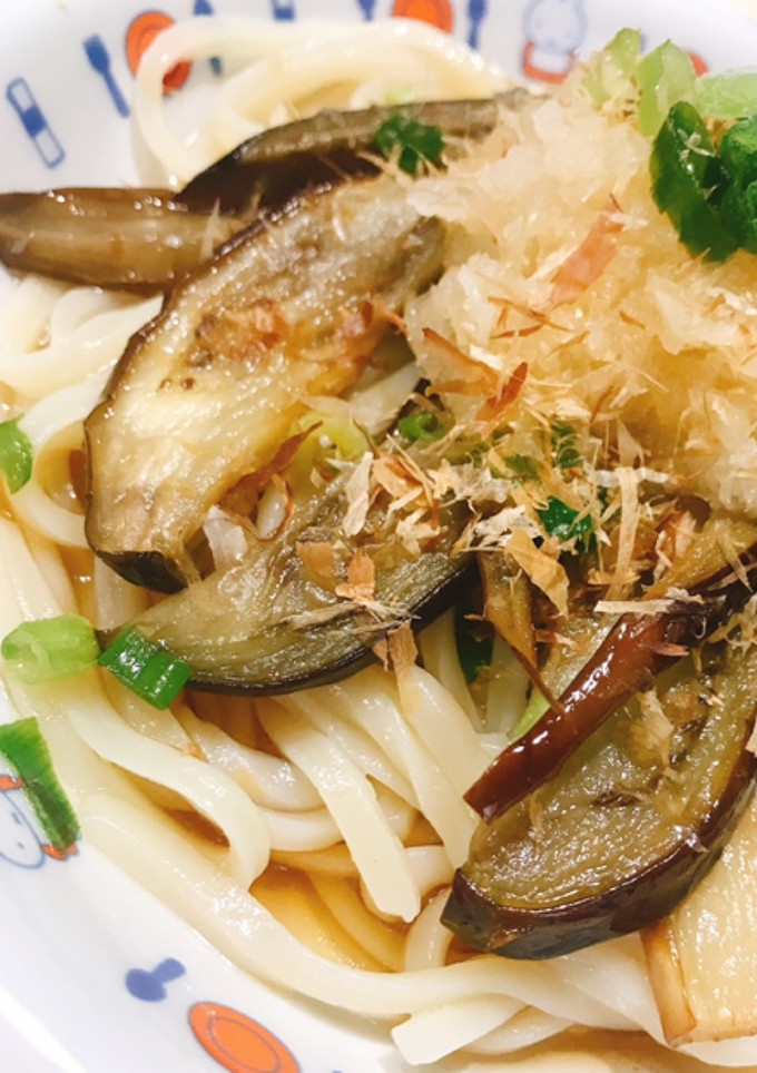 なすの揚げ浸しおろしうどん(冷やし)-レシピのメイン写真