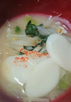野菜とトックの味噌汁-レシピのメイン写真