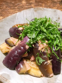 蒸しナスとツナの大葉和え-レシピのメイン写真
