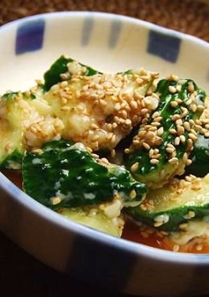 たたききゅりの卵豆腐あえ☆-レシピのメイン写真