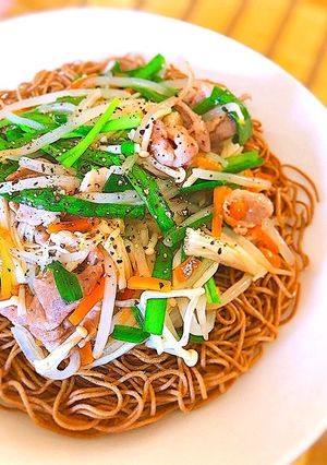 五目あんかけカリカリ揚げ蕎麦-レシピのメイン写真