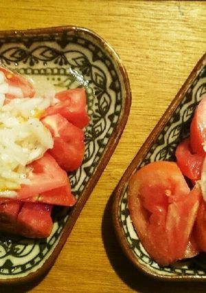 トマトサラダ♪新玉ねぎドレッシング-レシピのメイン写真