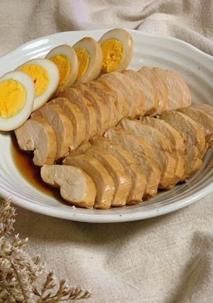 簡単☆お鍋で煮込む♫鶏ムネ肉チャーシュー-レシピのメイン写真