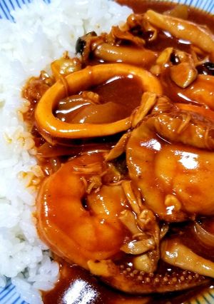 時短★魚介だし効くトマトシーフードカレー-レシピのメイン写真