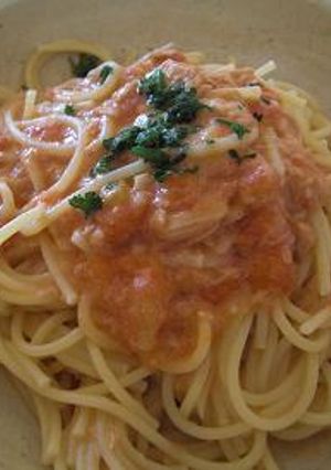 旬のトマトで簡単スパゲッティー-レシピのメイン写真