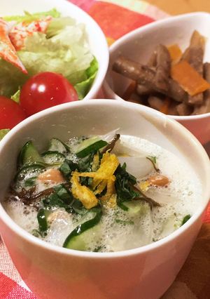 もずくパックで簡単！きゅうりと薬味の酢物-レシピのメイン写真