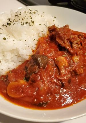 トマト感満載のハヤシライス-レシピのメイン写真