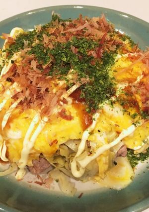 【キャベツ消費】簡単ドームとん平焼き-レシピのメイン写真