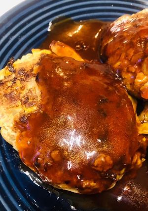 糖質制限"ハンバーグ！プラスキャベツ-レシピのメイン写真