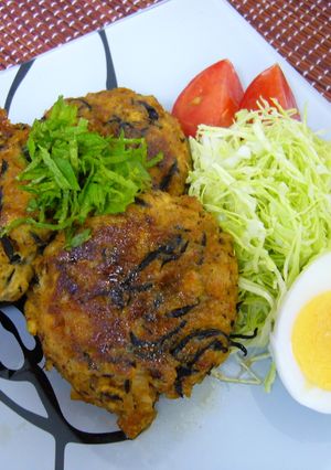 サッパリ♪ひじき＆レンコン豆腐ハンバーグ-レシピのメイン写真