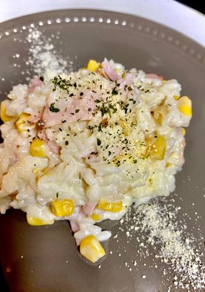 ハムコーンチーズリゾット-レシピのメイン写真