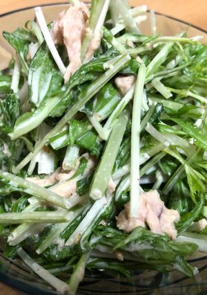 水菜のサラダ（マヨぽんドレッシング）-レシピのメイン写真