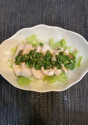 蒸し鶏のニラだれがけ-レシピのメイン写真