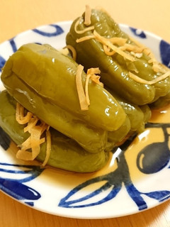 めんつゆで♪ピーマンの丸ごと煮-レシピのメイン写真