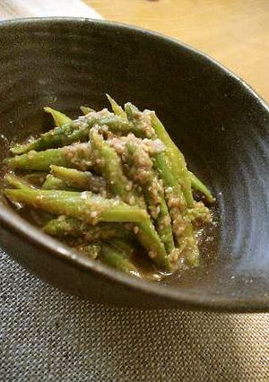 ＊美味しい＊アスパラガスの胡麻和え＊-レシピのメイン写真