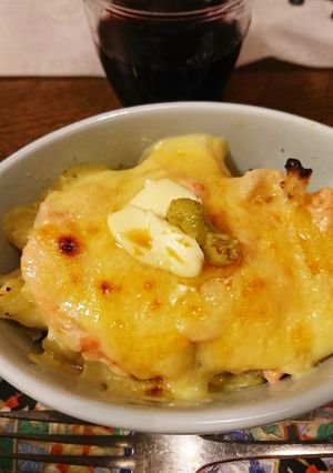 ポテトサーモンチーズ焼きわさびバター醤油-レシピのメイン写真
