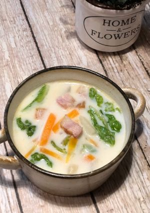 牛乳消費に！ミルクスープ-レシピのメイン写真