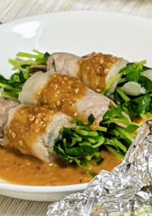 豆苗の豚バラ巻き-レシピのメイン写真