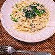 春菊の和風梅マヨパスタ