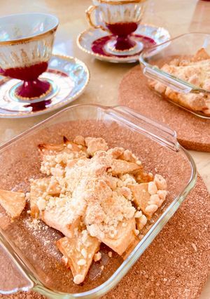 りんご1個簡単大人の味アップルクランブル-レシピのメイン写真