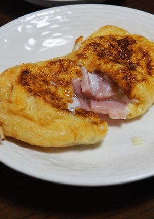 チーズとベーコンのあぶらあげ焼き　-レシピのメイン写真