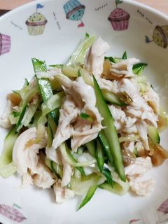 鶏ささみとザーサイのおつまみサラダ-レシピのメイン写真