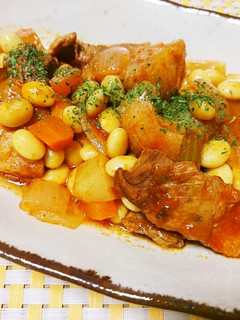 簡単♡豚バラ肉と大豆のトマト煮込み-レシピのメイン写真