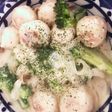ミートボールの簡単チーズクリームソース