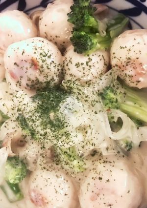 ミートボールの簡単チーズクリームソース-レシピのメイン写真