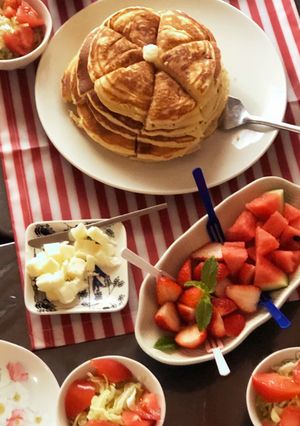 もち米粉入り♡もちもちパンケーキ-レシピのメイン写真