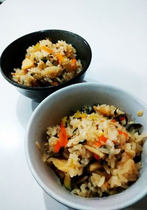 簡単。大根の葉とタケノコの炊き込みご飯-レシピのメイン写真