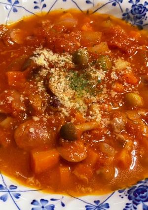 トマト缶で具沢山ミネストローネ♪-レシピのメイン写真