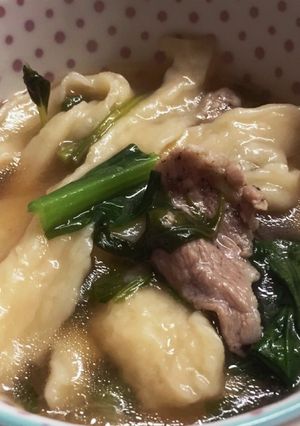 ほうれんそうと豚肉の刀削麺風-レシピのメイン写真