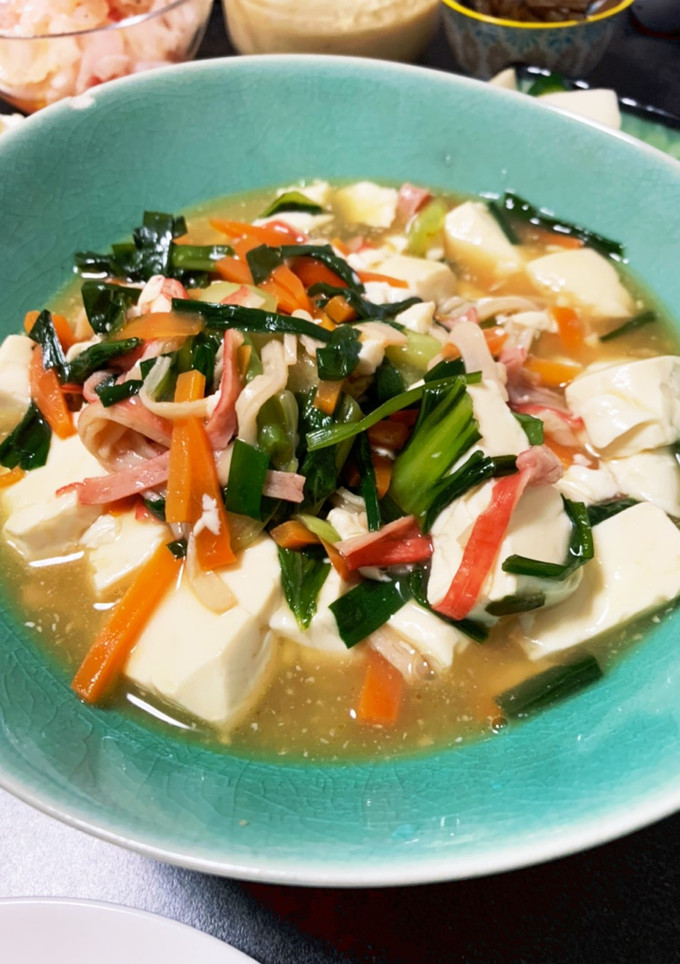 簡単彩り！豆腐の中華風炒め煮-レシピのメイン写真