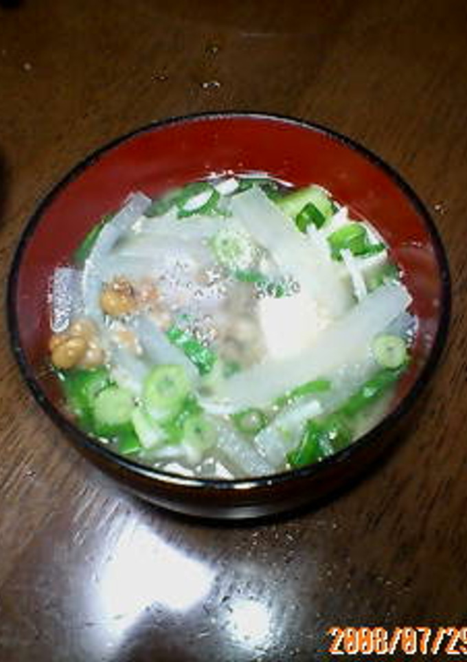 ただただ。。。納豆+お味噌汁-レシピのメイン写真