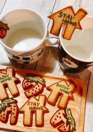 カフェタイムに♡ふちクッキー-レシピのメイン写真
