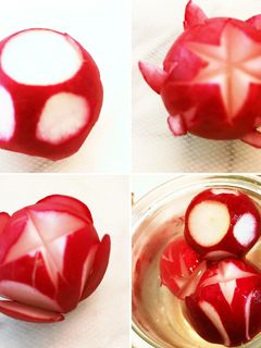 ラディッシュの飾り切り 3種類-レシピのメイン写真