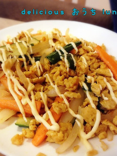 きゅうりが入った卵野菜いため-レシピのメイン写真
