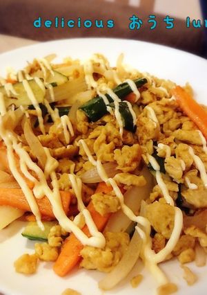 きゅうりが入った卵野菜いため-レシピのメイン写真