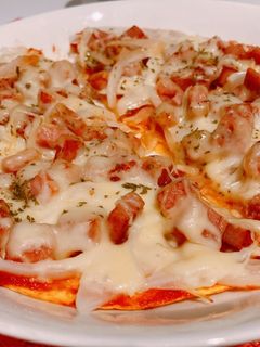 余ったタコスの皮でスパムピザ-レシピのメイン写真