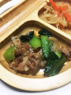 小松菜と豚バラの炒め物-レシピのメイン写真