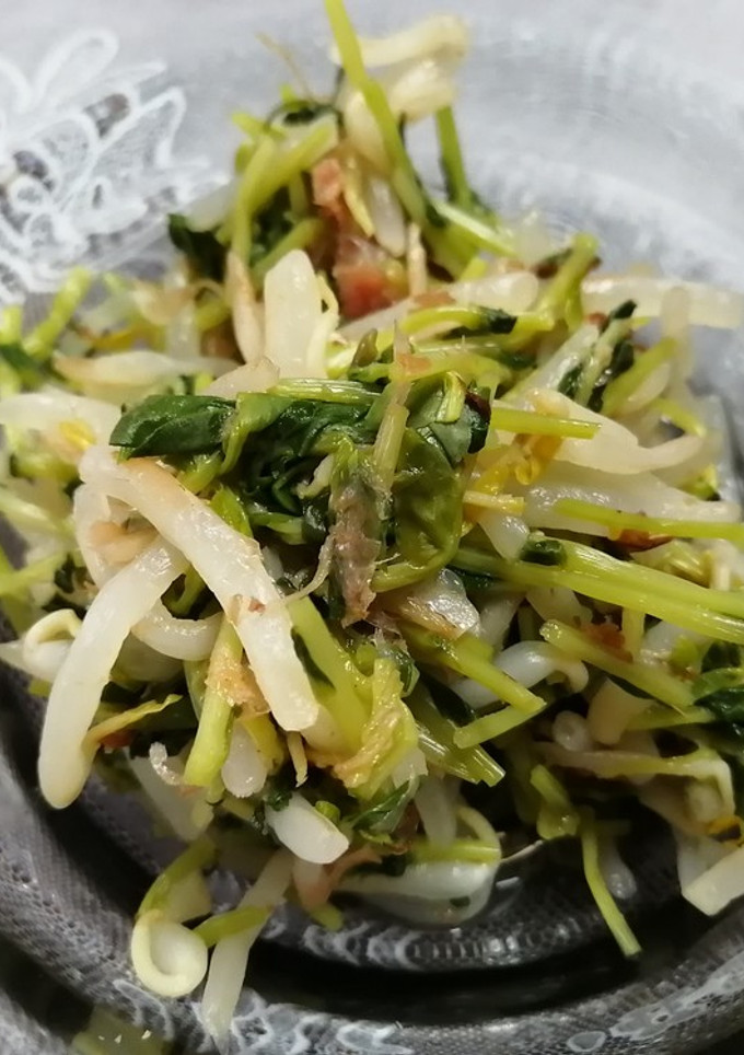 白だしでシンプル！もやしと豆苗の鰹節和え-レシピのメイン写真