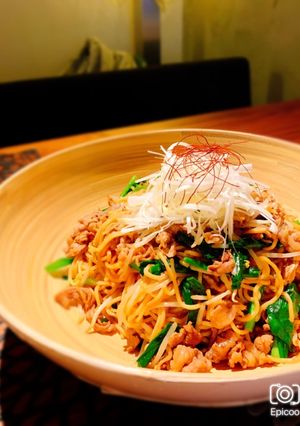 牛肉と行者ニンニクの香港焼きそば♡-レシピのメイン写真