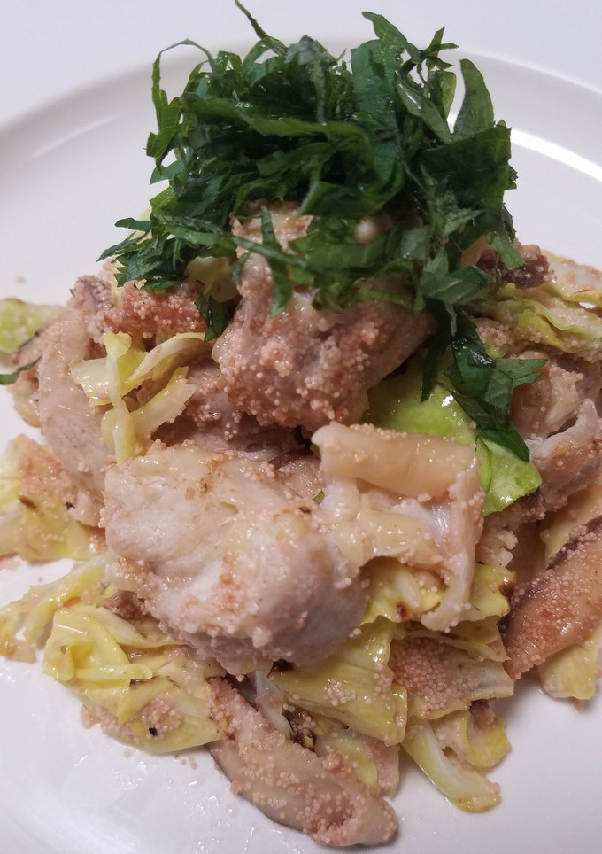 鶏もも肉とキャベツのめんたいマヨ焼き！-レシピのメイン写真