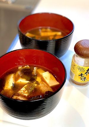 お味噌汁に七味唐辛子を少し✨-レシピのメイン写真