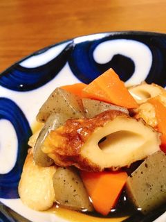 簡単!ちくわ・こんにゃく・にんじんの煮物-レシピのメイン写真
