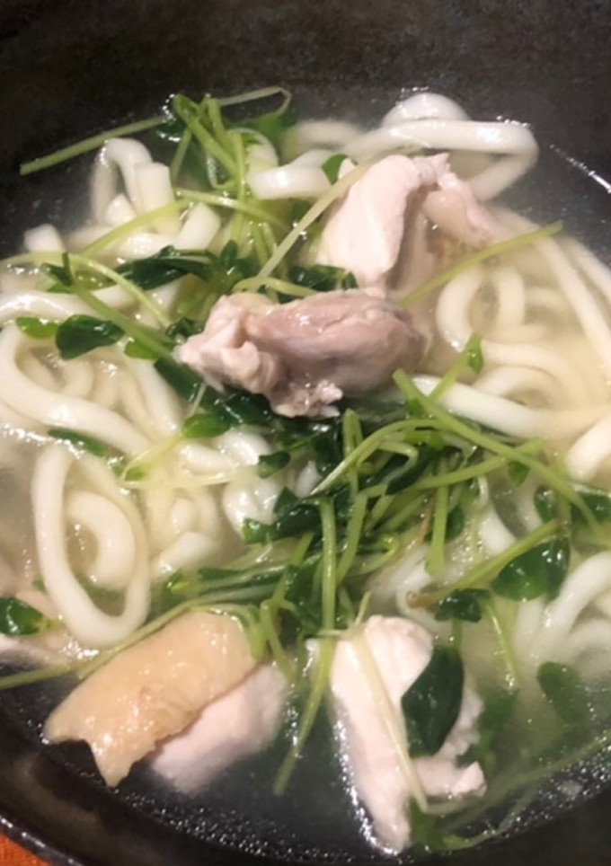 鶏と豆苗のとろみうどん-レシピのメイン写真