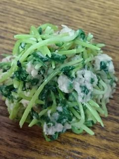〈適量レシピ〉豆苗とツナのマヨネーズ和え-レシピのメイン写真