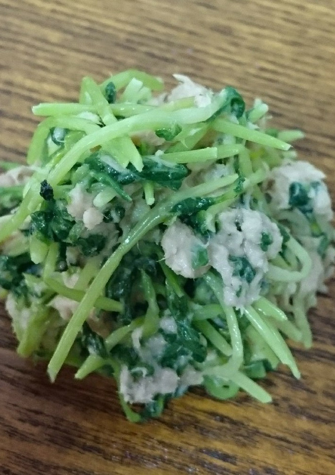 〈適量レシピ〉豆苗とツナのマヨネーズ和え-レシピのメイン写真