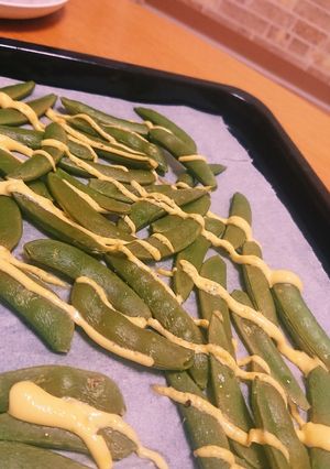スナップえんどうのオーブン焼き。-レシピのメイン写真
